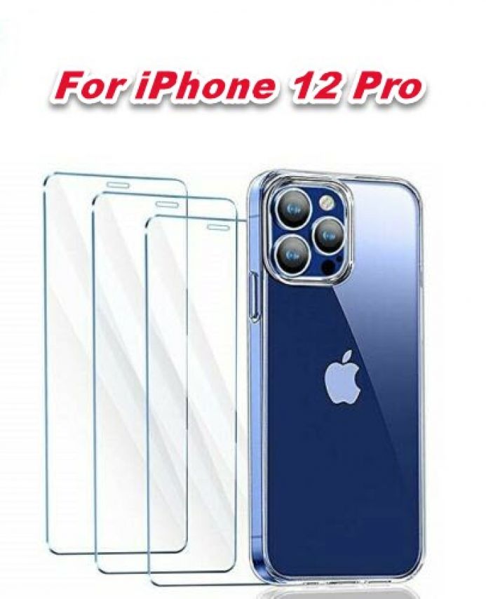 iphone 12 pro tempered glass screen protector 3 pack