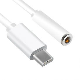 White Type C To 3.5 Mm Aux Headphone Adapter